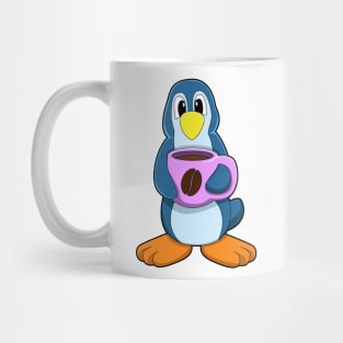 Penguin with Cup of Coffee Mug